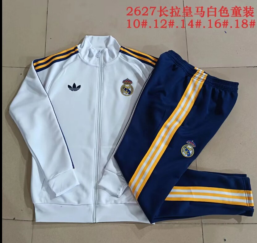 Kids Real Madrid 26/27 Tracksuit - White